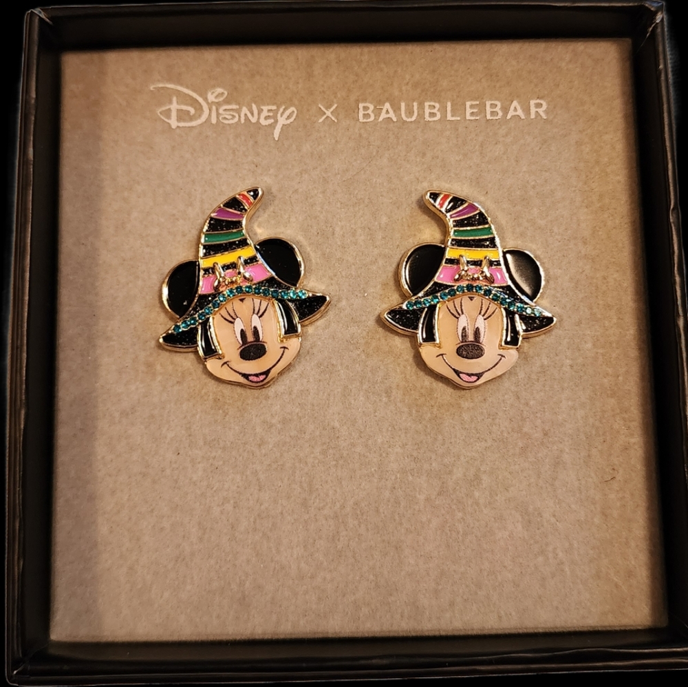 NIB Disney x Baublebar Witchy Minnie Mouse Earrings